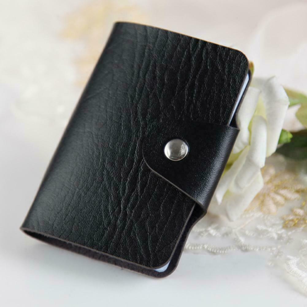 PU Leather Cards Business Name Credit Card Case Book KeeperOrganizer Holder L8E7